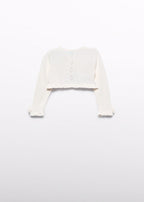 Cream Scalloped Flower Shrug 5381/12