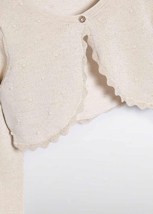 Cotton Shrug with Scalloped Edge 5382/32