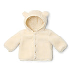 Giacca Teddy Bimba Bianco CL25092111 corredino e abbigliamento neonato | NANU' BABY
