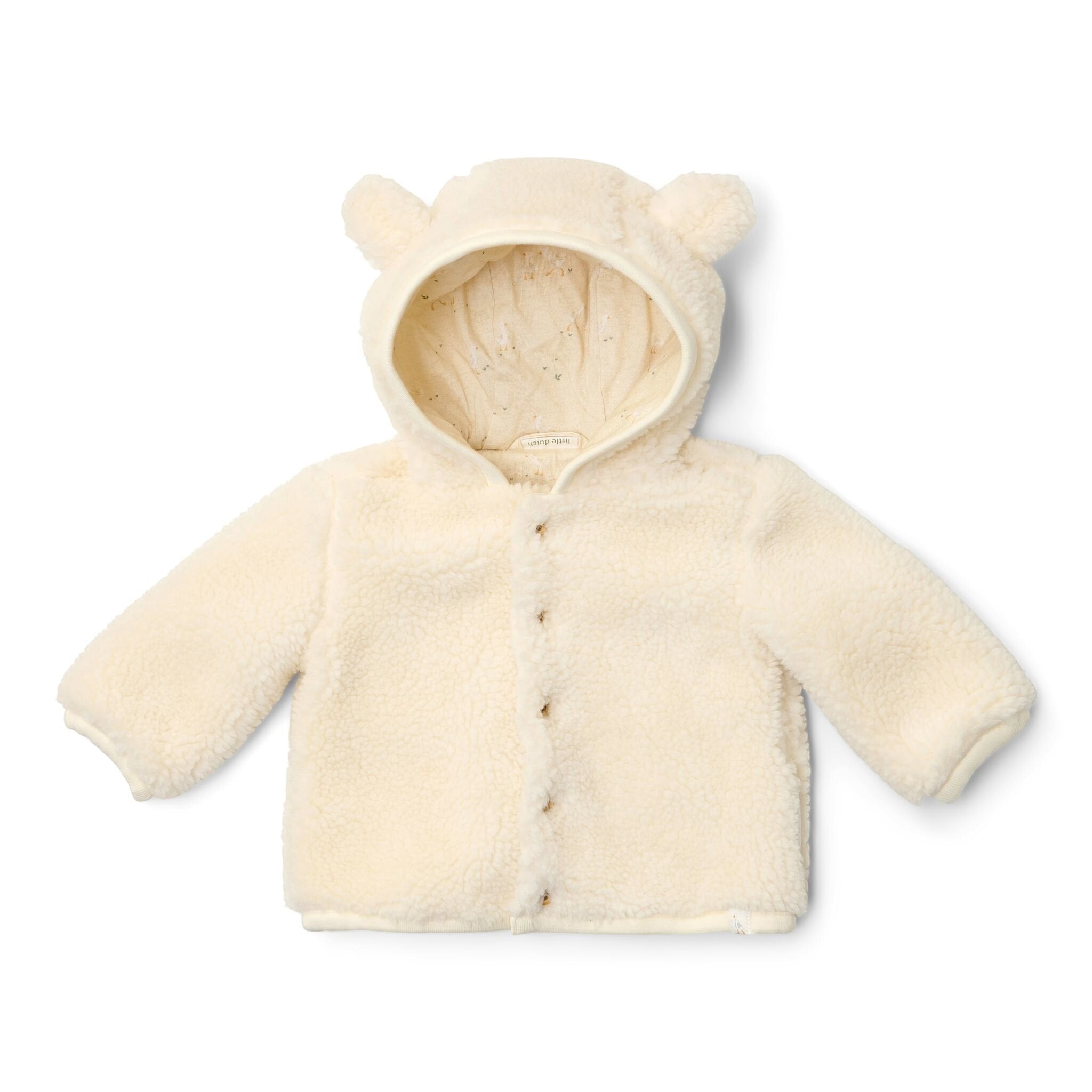 Giacca Teddy Bimba Bianco CL25092111 corredino e abbigliamento neonato | NANU' BABY