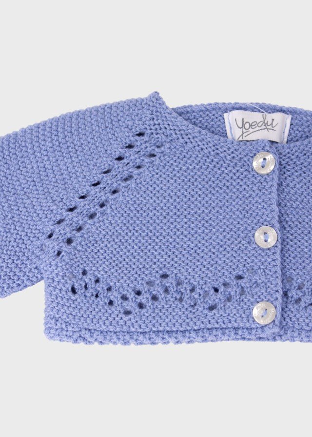 Giacca Traforata Azzurro 9000/27 corredino e abbigliamento neonato | NANU' BABY