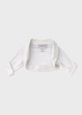 Giacchina Tulle Profili Raso Bianco FN818507/4844 corredino e abbigliamento neonato | NANU' BABY