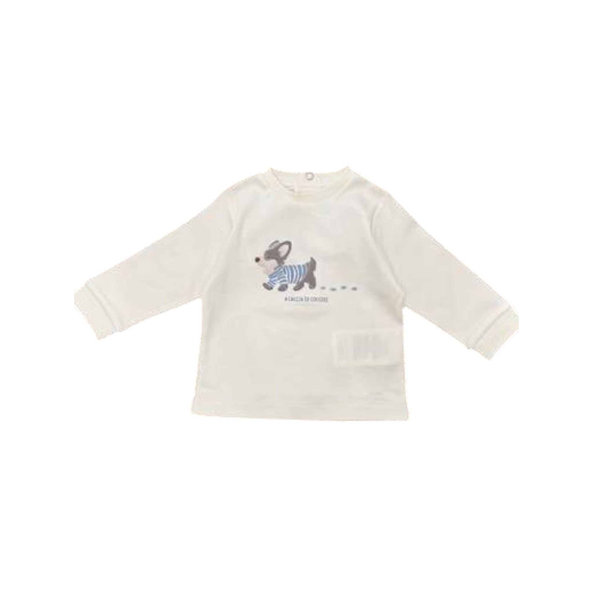 Girocollo Ml Bimbo Bianco 3F618/112 corredino e abbigliamento neonato | NANU' BABY