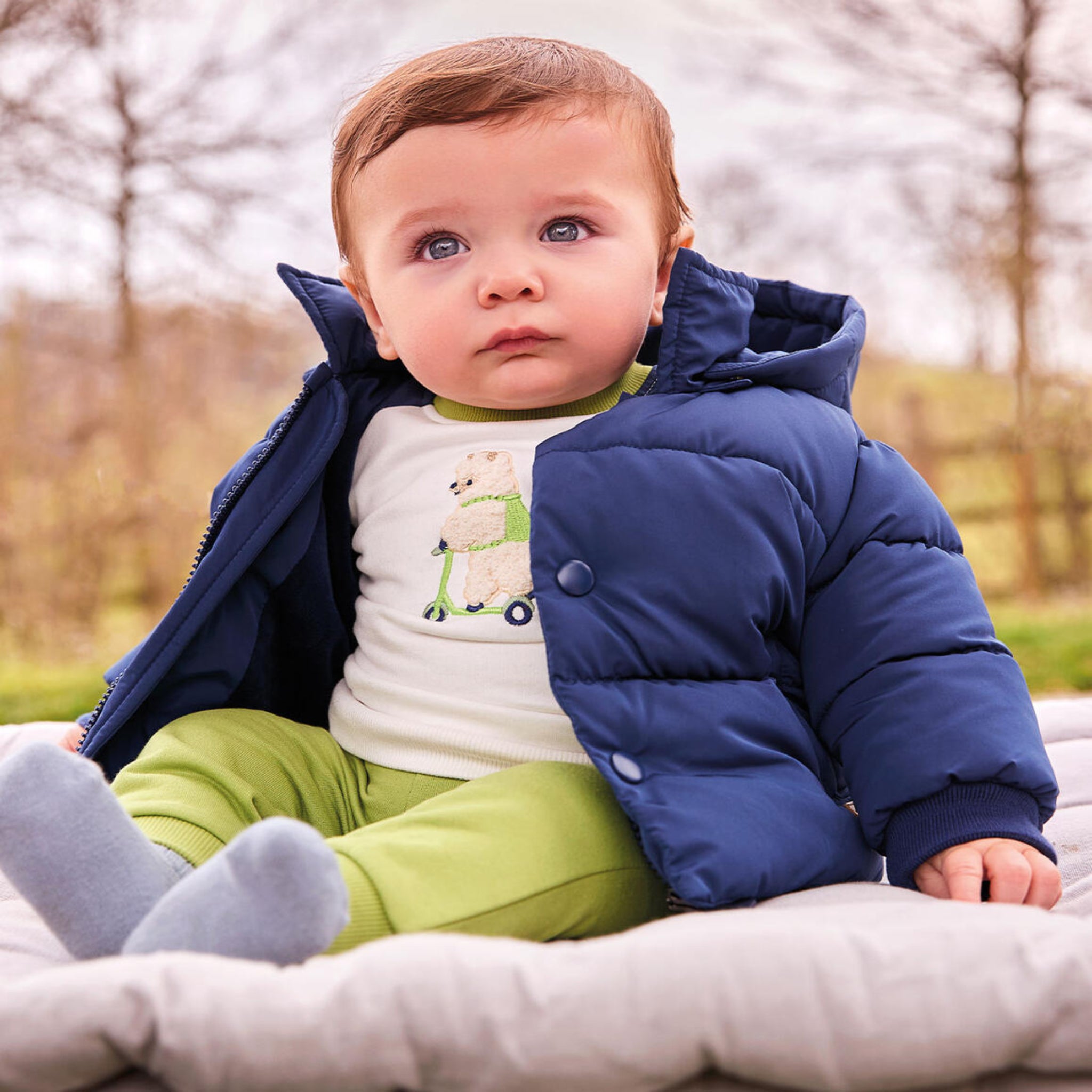 Giubbotto Imbottito Tessuto Termico Bimbo Blu 3F666/3656