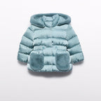 Giubbotto satinato pelo Bimba Azzurro Cielo 5821/21 corredino e abbigliamento neonato | NANU' BABY