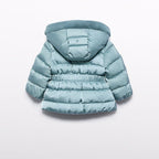 Giubbotto satinato pelo Bimba Azzurro Cielo 5821/21 corredino e abbigliamento neonato | NANU' BABY