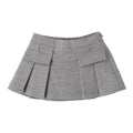 Pleated Twill Skirt for Girls, Grey, 3F730/8879