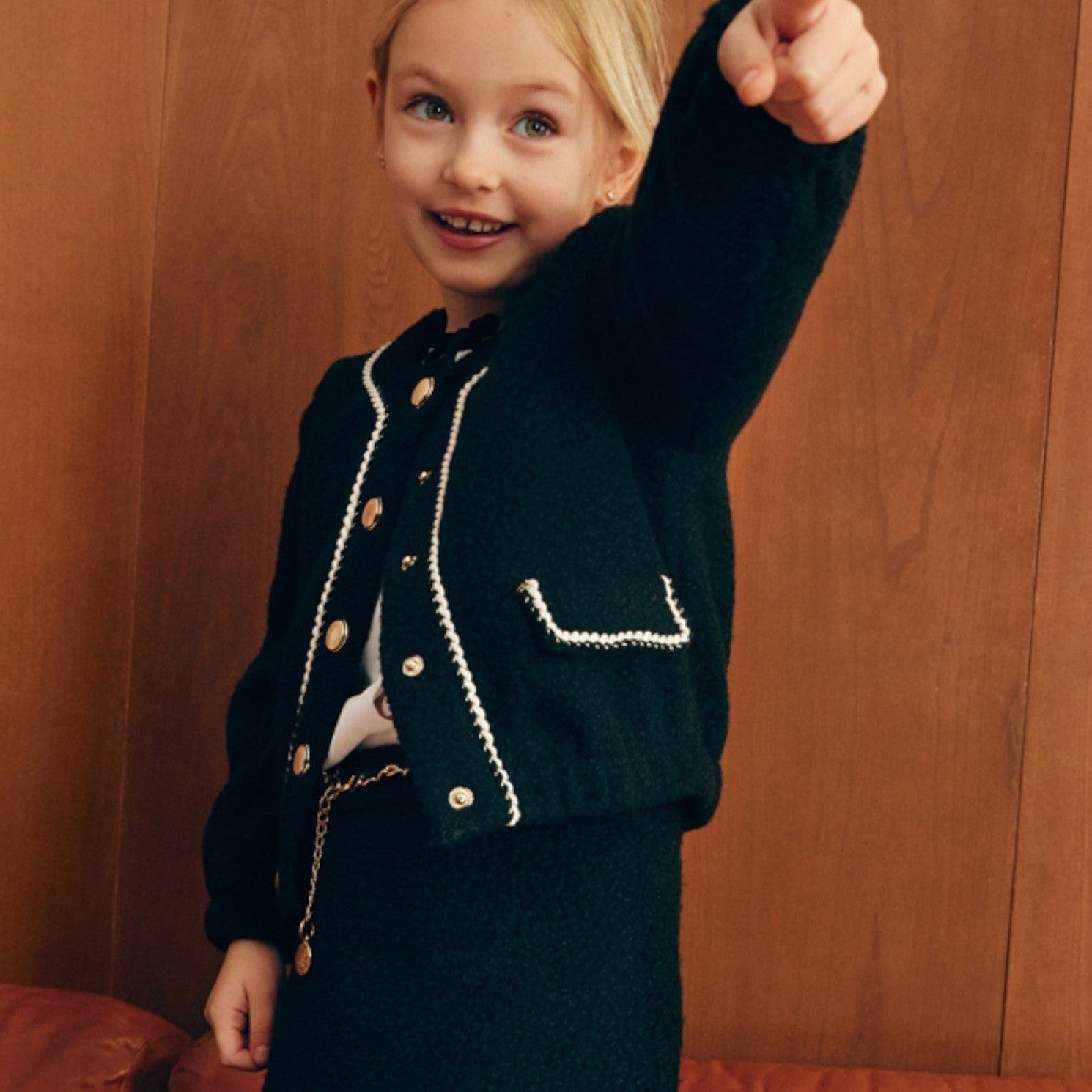 Gonna teddy con cintura Bimba Nero 5517/8 corredino e abbigliamento neonato | NANU' BABY