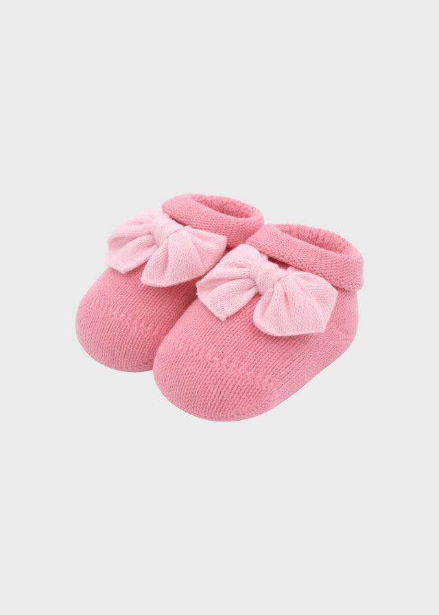 Coral Bow Cotton Slippers 758-C