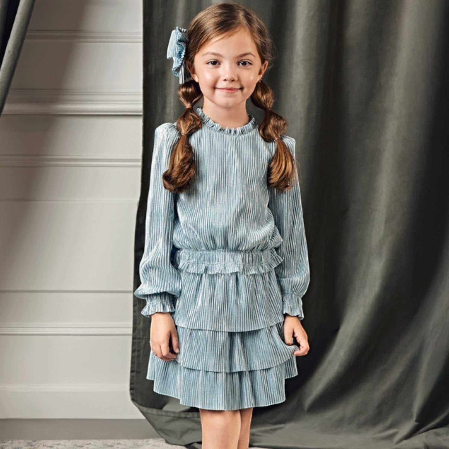 Compl. gonna plissettato Bimba Verde 5541/51 -  NANU' BABY