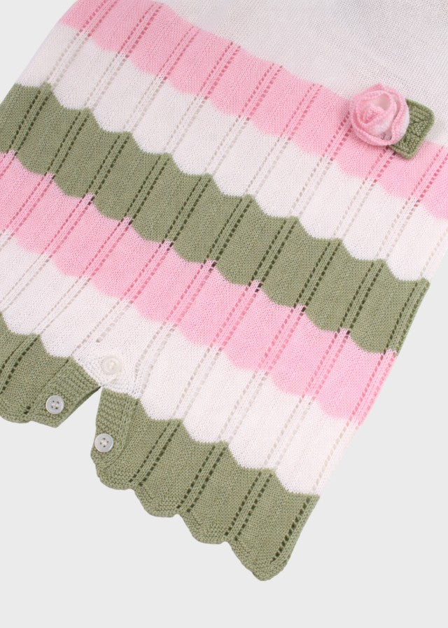 Peach Pink Cotton Romper EK1815