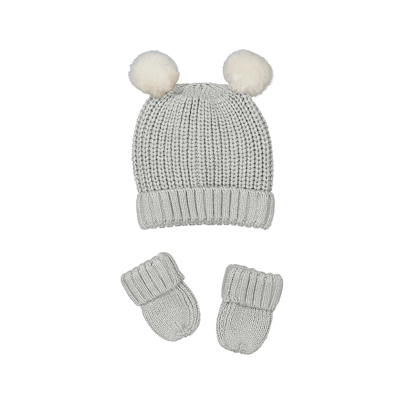 Complete hat, gloves trico Grey 1J-9766/GR