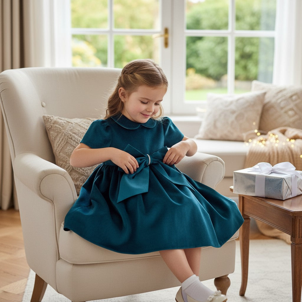 Abito Cerimonia Bimba Poliestere Zaffiro IM327MC/Z