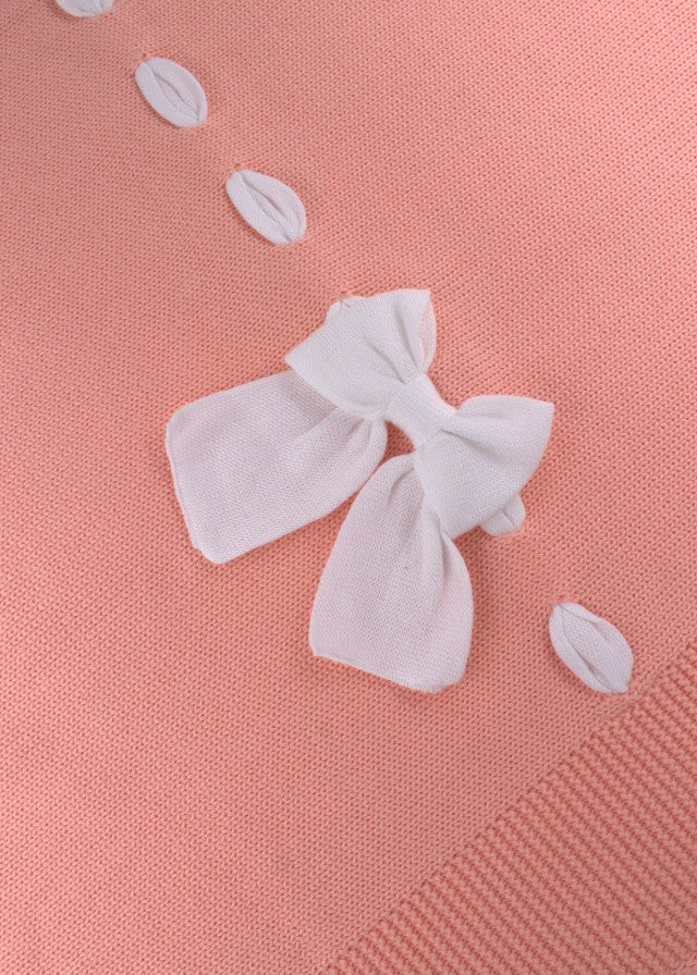 Peach Bow Cotton Blanket 191-P