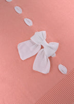 Peach Bow Cotton Blanket 191-P