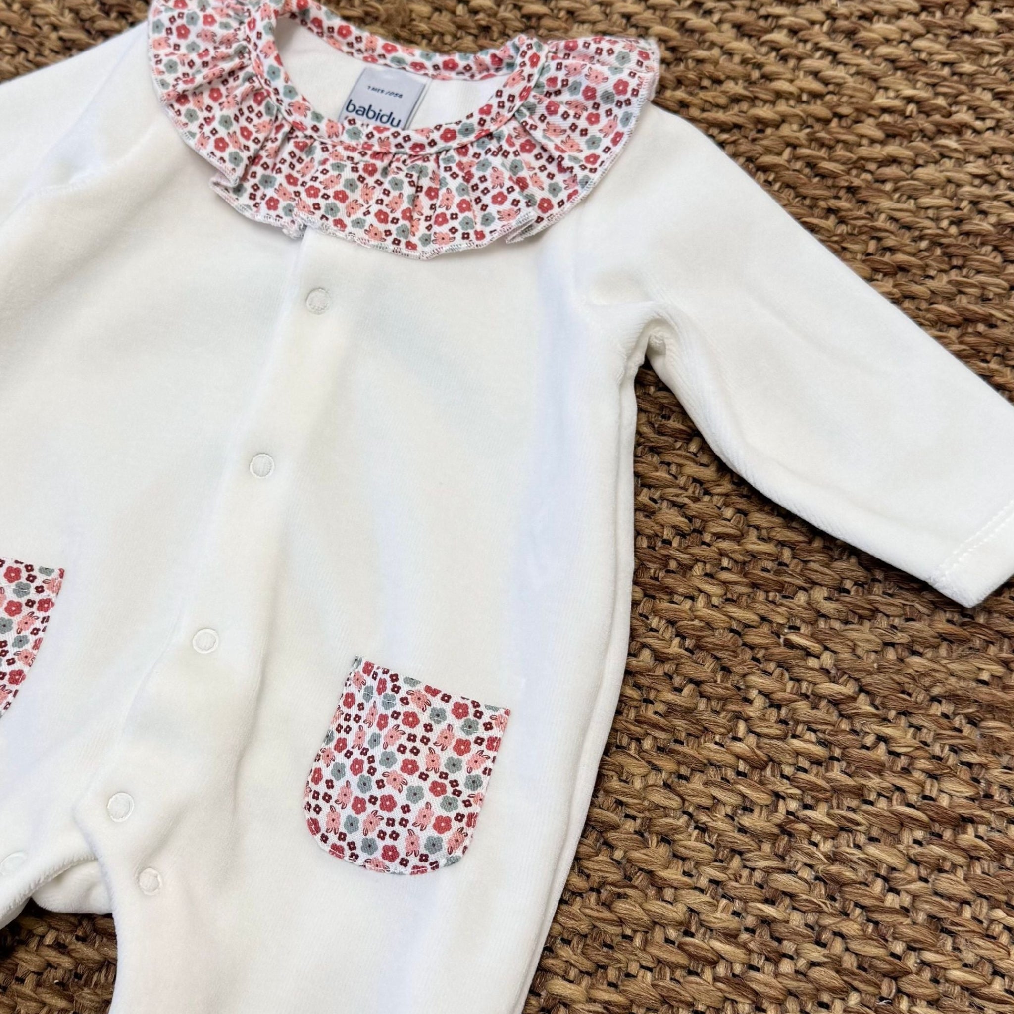 Tutina Neonata Ciniglia Beige - BABIDU' 11902