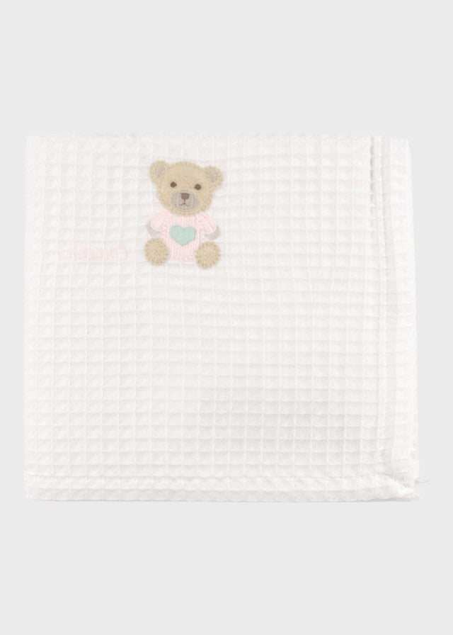 Pink Embroidered Teddy Muslin EK60QU/R