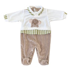 Baby Romper in Green Chenille by SARTORIA DEI PICCOLI (code LT1113)