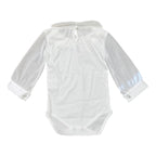 Baby girl's white bodysuit with collar GG43I