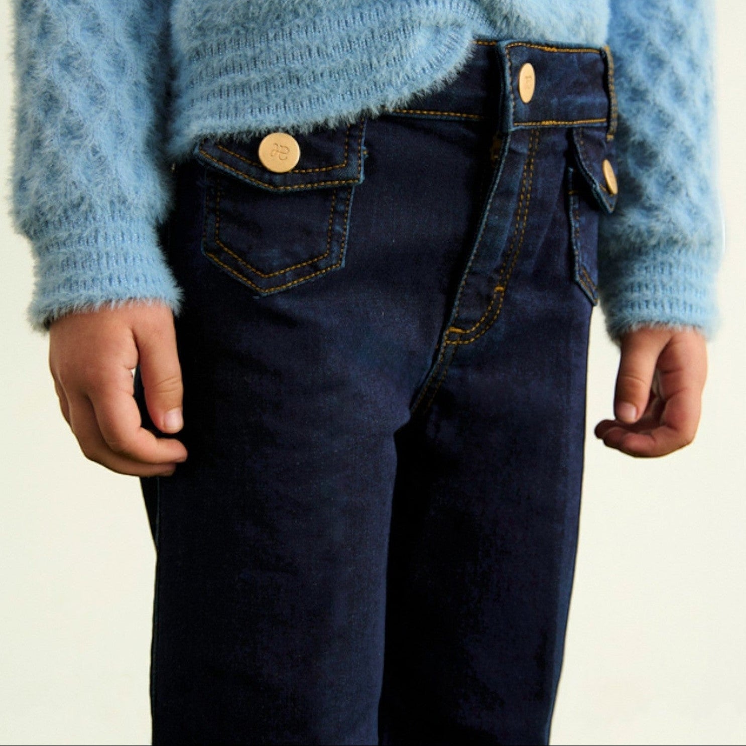 Pantalone denim palazzo Bimba Blu 5722/5 -  NANU' BABY
