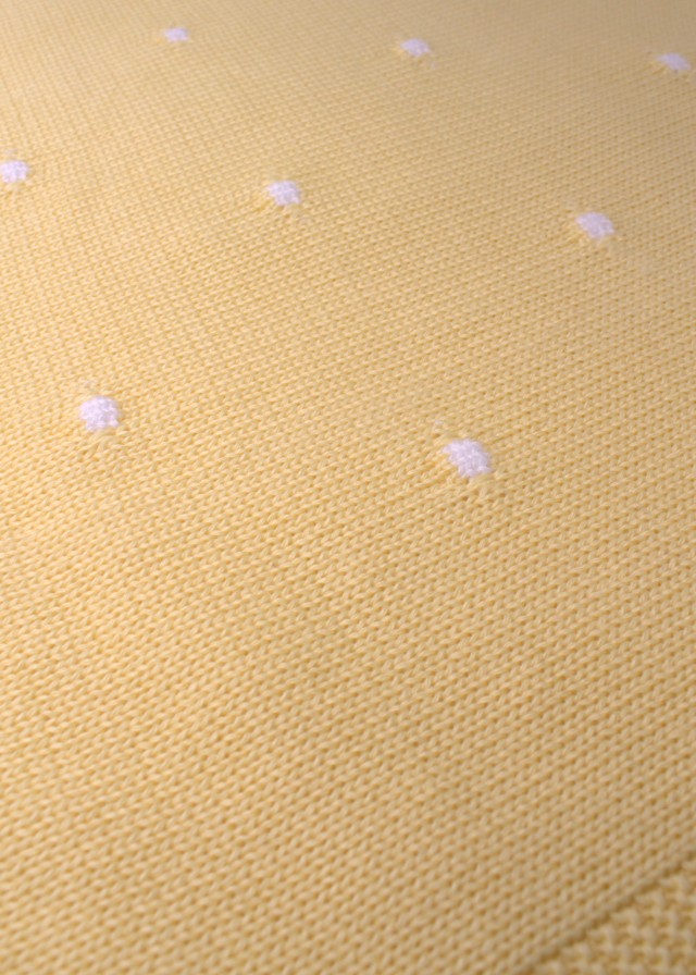 Yellow Polka Dot Cotton Blanket 3430/161