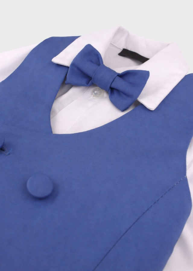 Light Blue Bermuda Waistcoat Ceremony Suit