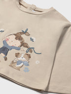 Ivory Long Sleeve T-Shirt for Girls 2082/91