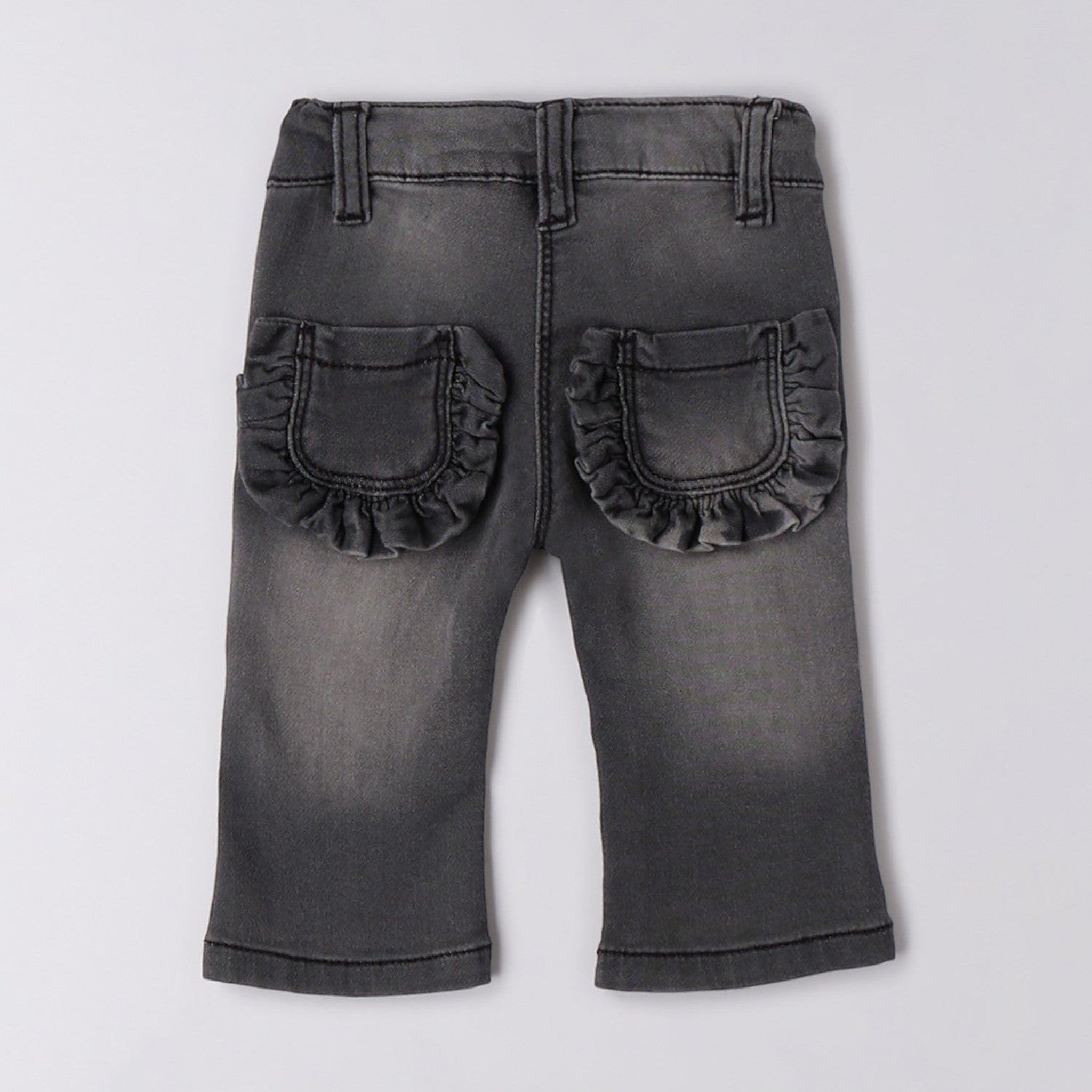 Jeans Denim Maglia Cotone Stretch Neonata Grigio 3F740/7992 corredino e abbigliamento neonato | NANU' BABY