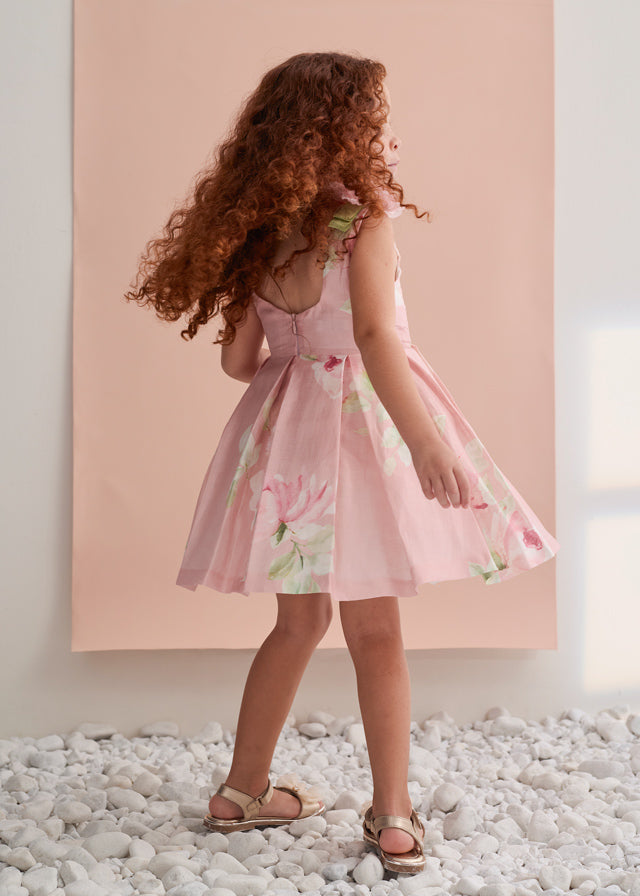 Pink Floral Print Dress 5033/6