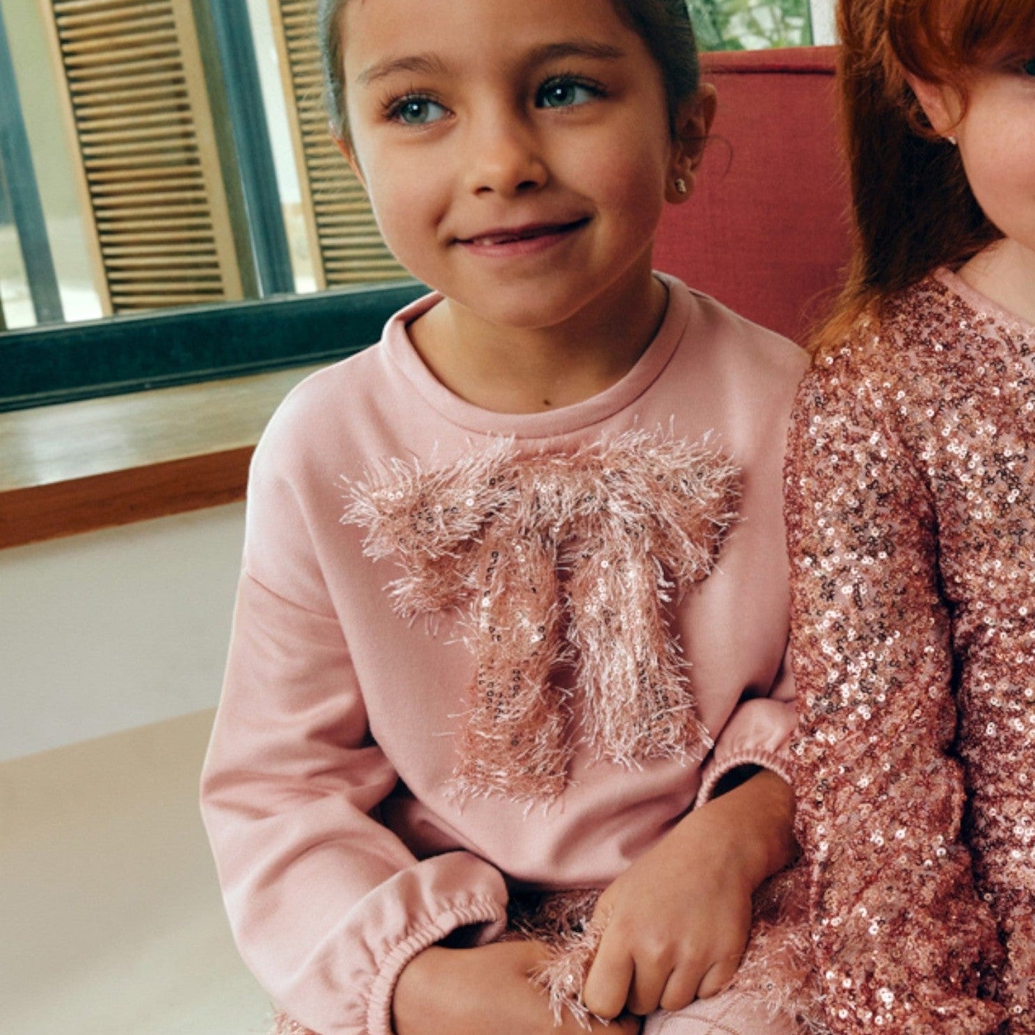 Compl. gonna frange lustrini Bimba Rosa 5539/8 -  NANU' BABY