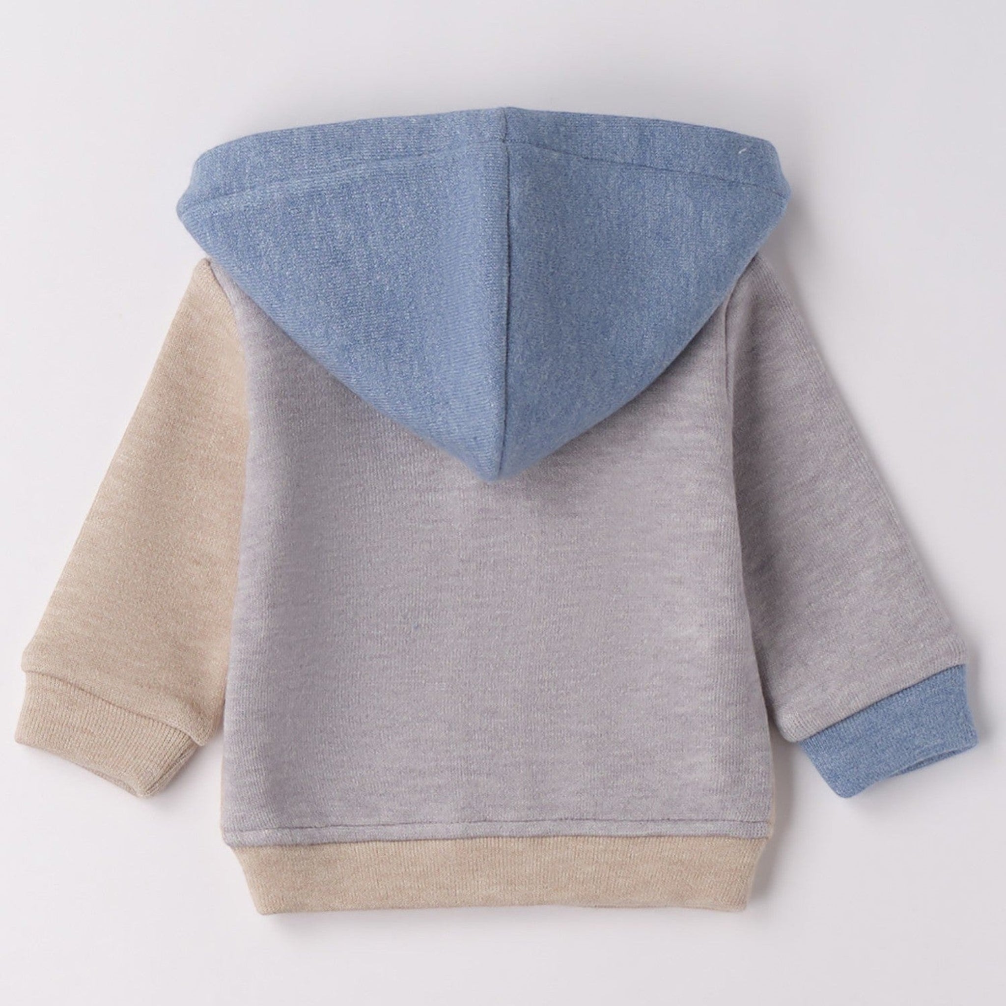 Felpa Aperta Ml Con Zip O Con Bottoni Bimbo Beige 3F610/8965 -  NANU' BABY