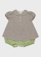 Cotton Lace Romper Dove Grey 7568/T