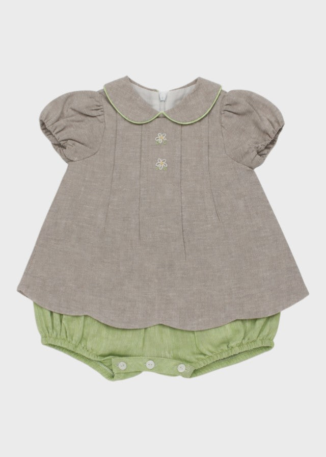 Pagliaccetto Cotone Pizzo Tortora 7568/T