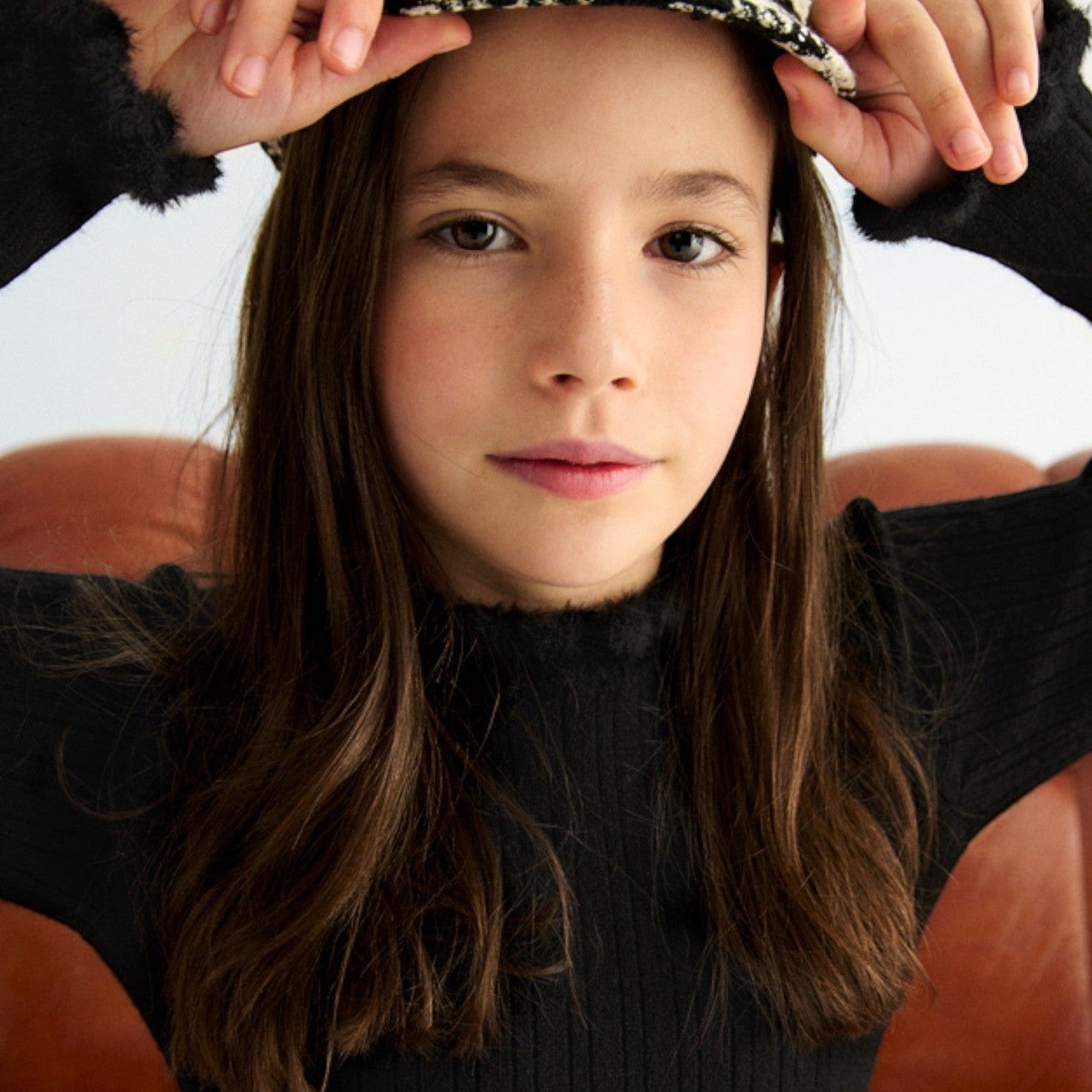 Dolcevita tricot costine comb Bimba Nero 5835/84 -  NANU' BABY