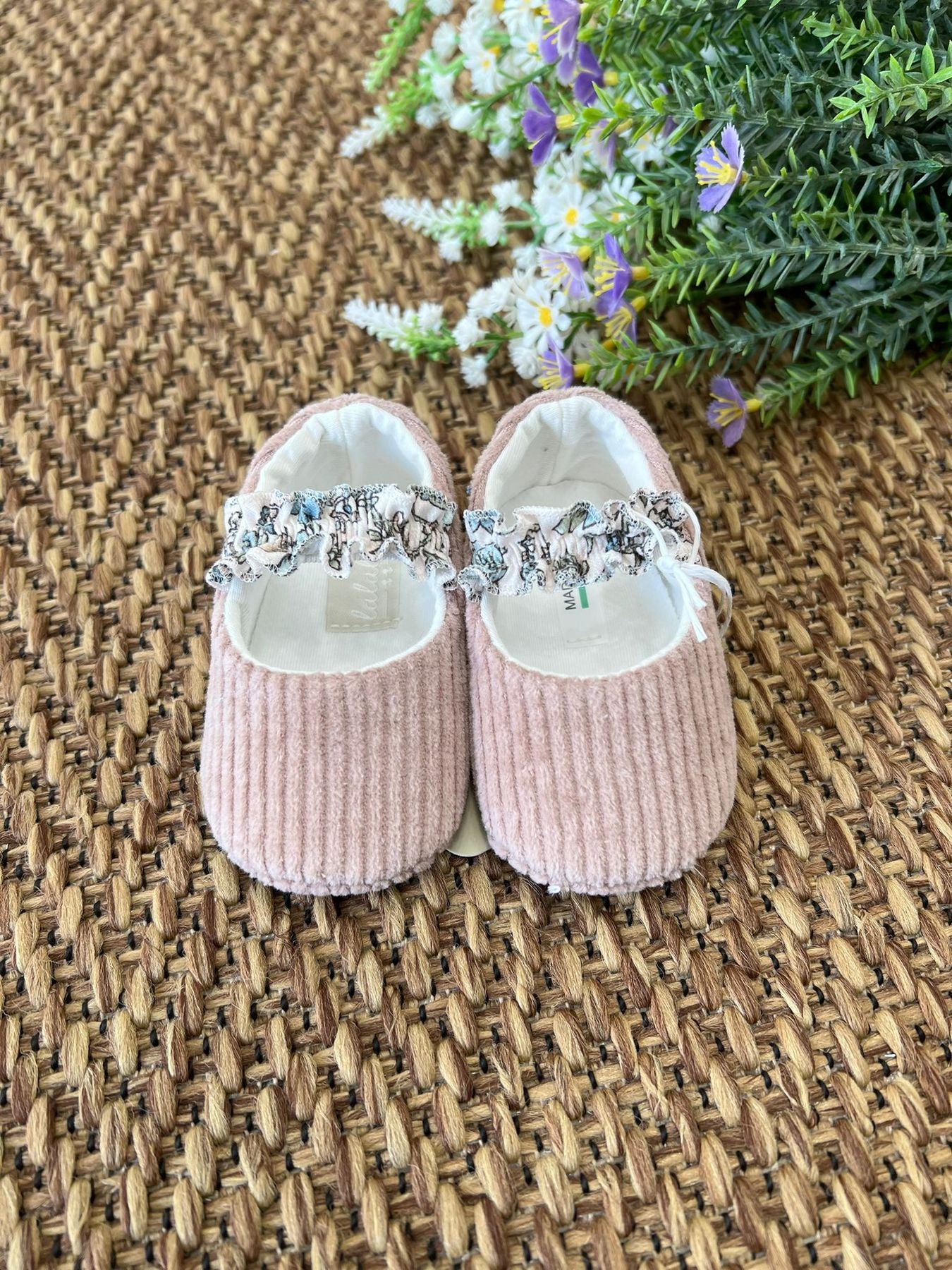 Pink Velvet Shoes for Girls 9L-SCL9L/R