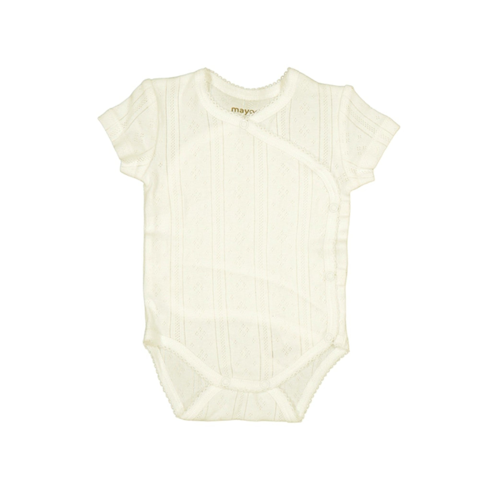 Body manica corta traforato Neonata NATURAL 1746 /N -  NANU' BABY