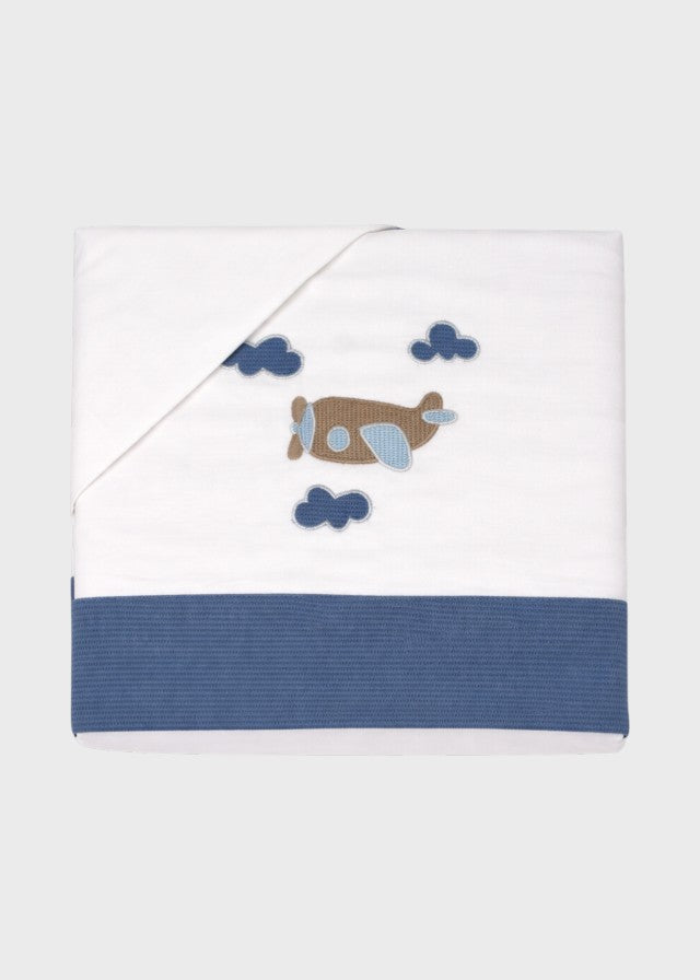 Set Lenzuolo Cotone Ricamo Aereoplanino LL1204