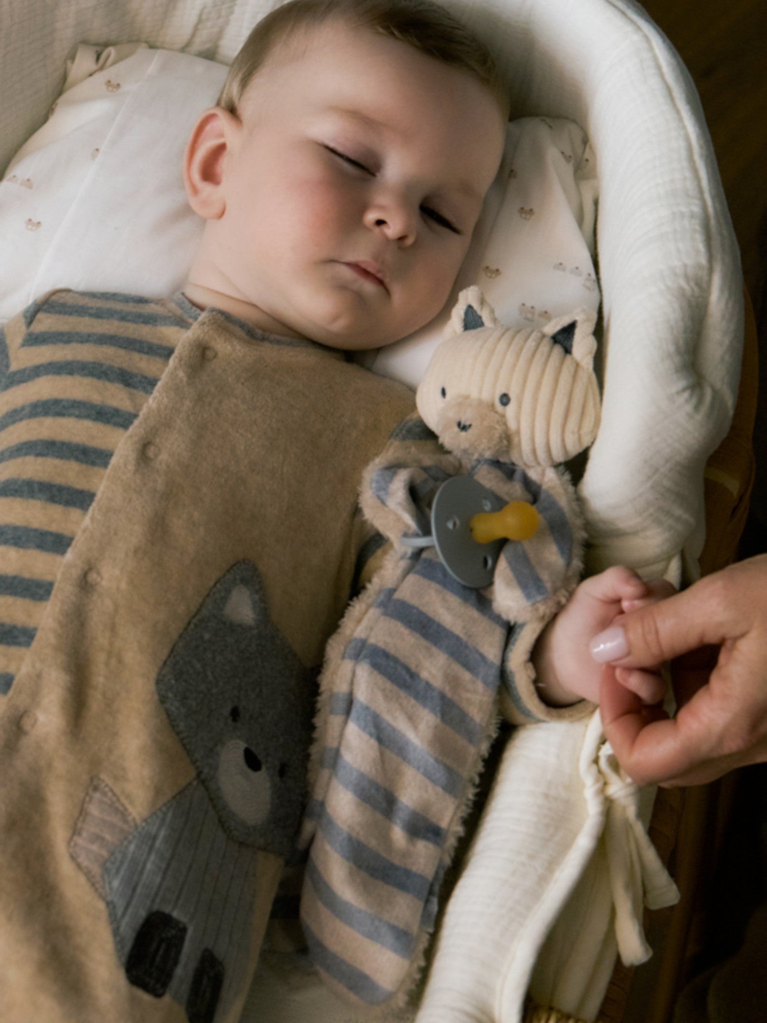 Baby Pacifier Holder, Beige 9963/77