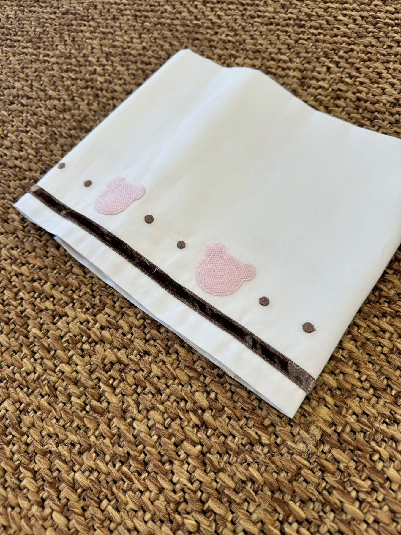 Lenzuolino Dolce Teddy Neonata Bianco IB52LE corredino e abbigliamento neonato | NANU' BABY