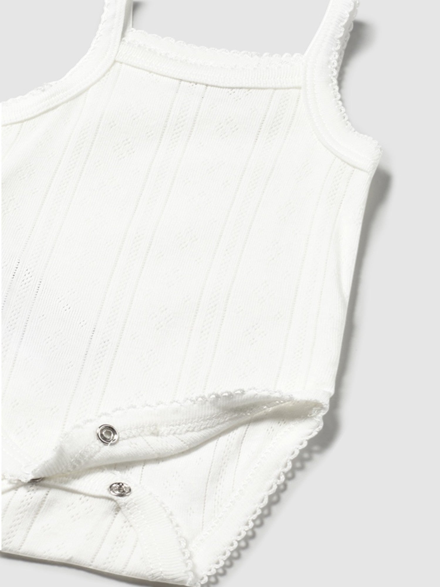 Natural 1745 /N Baby Girl Openwork Strap Bodysuit