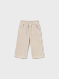 Long, plain-knit trousers for baby girl, Ivory 2590/96
