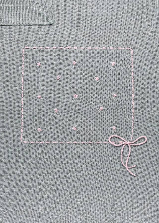 Green Daisy Cotton Blanket 175/V