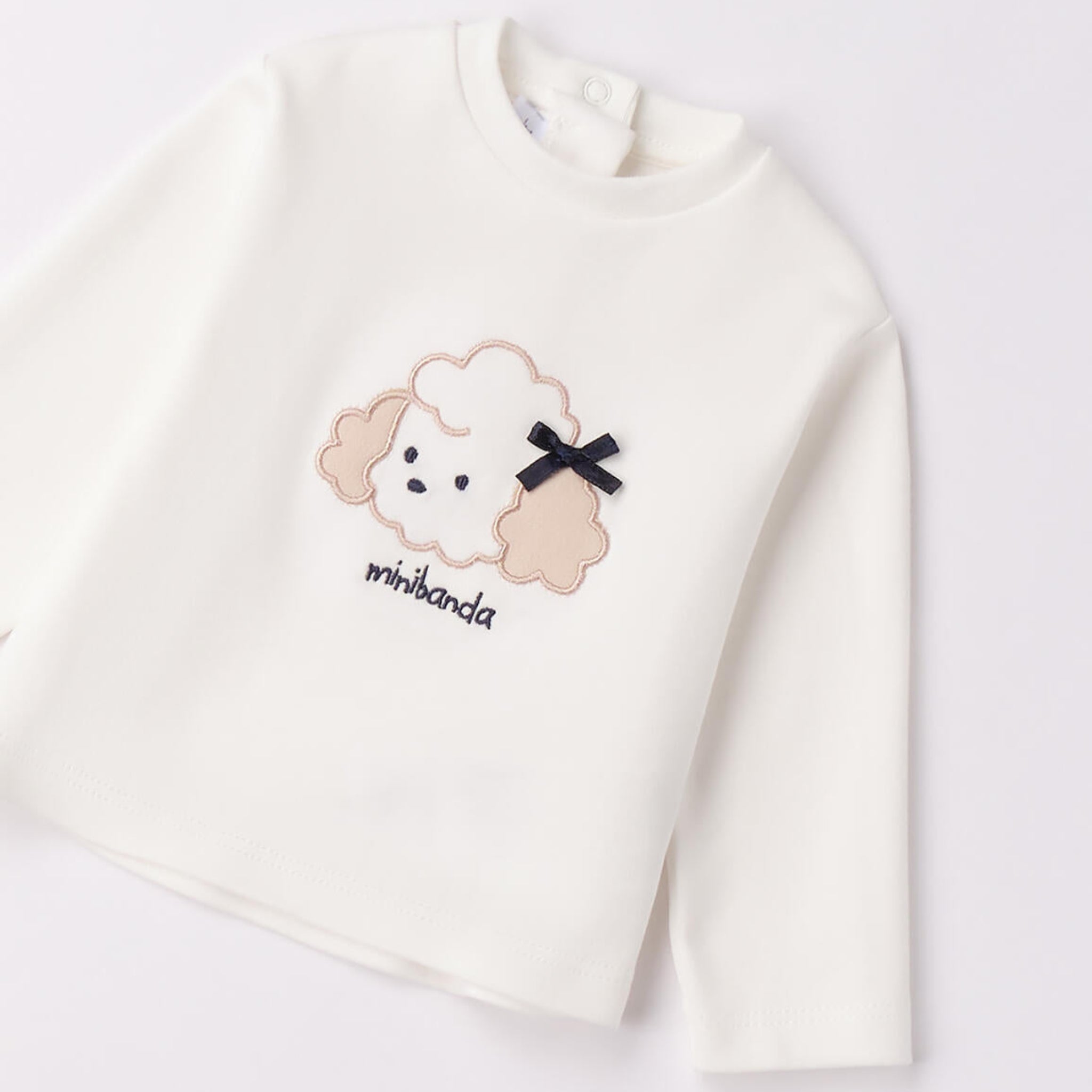 Maglietta Interlock Cotone Bimba Bianco 3F715/112 corredino e abbigliamento neonato | NANU' BABY
