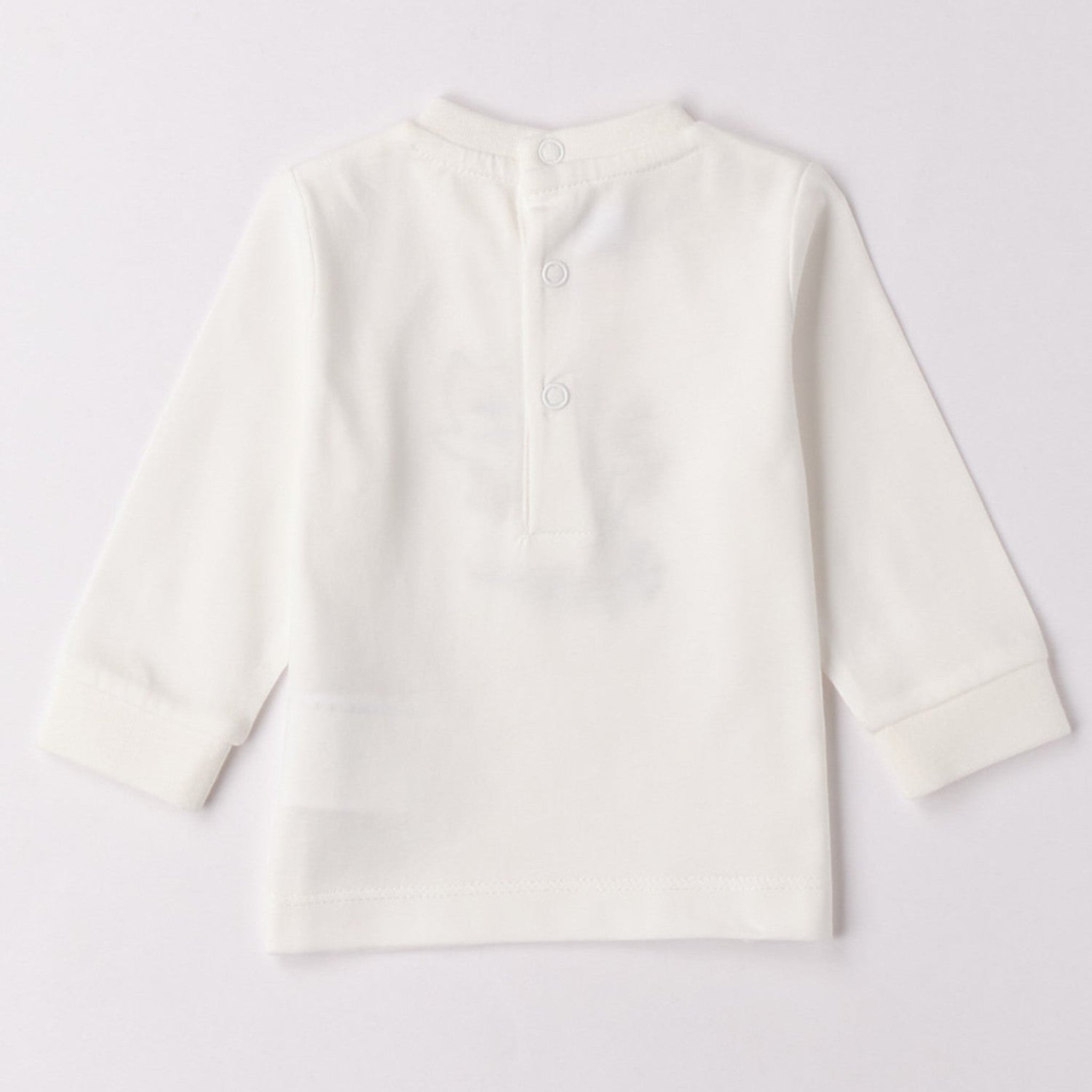 Maglietta Jersey Cotone Ricamo Bimbo Bianco 3F612/112 corredino e abbigliamento neonato | NANU' BABY