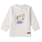 Maglietta Jersey Cotone Ricamo Bimbo Bianco 3F612/112 corredino e abbigliamento neonato | NANU' BABY