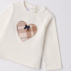 Maglietta Jersey Stretch Cotone Manopesca Bimba Bianco 3F718/112 corredino e abbigliamento neonato | NANU' BABY