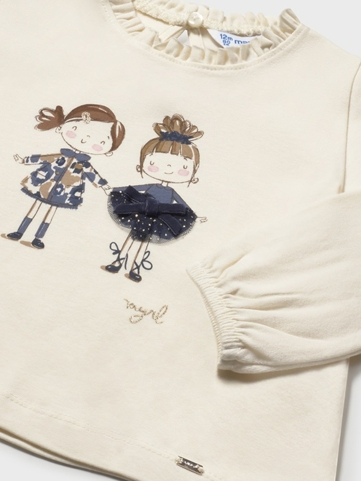 Maglietta m/l vestir Bimba PANNA 2075/79 corredino e abbigliamento neonato | NANU' BABY