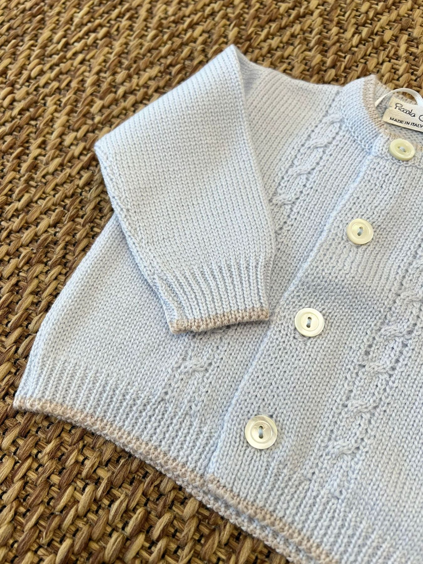 THIAGO/652 Sky Blue Knitted Jacket for Boys
