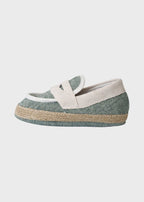 Mocassino Lino Elegante Verde SM41159/T37/V corredino e abbigliamento neonato | NANU' BABY