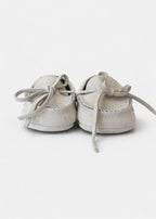 Mocassino Pelle Scamosciata Bianco SM4180T/T04/B corredino e abbigliamento neonato | NANU' BABY